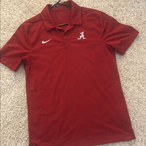 Nike Red Polo Shirt Athletic Performance Alabama Logo
